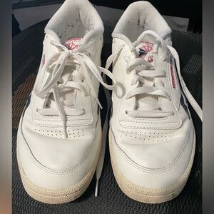 Reebok Club C Revenge White with Blue and Red Trim Mens Size 12